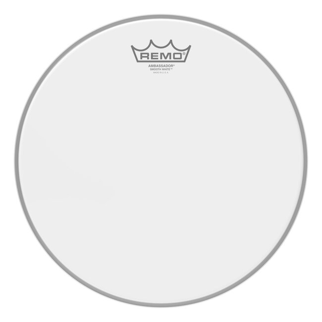 Remo - BA-0212-00- - Batter, Ambassador, Smooth White, 12" Diameter