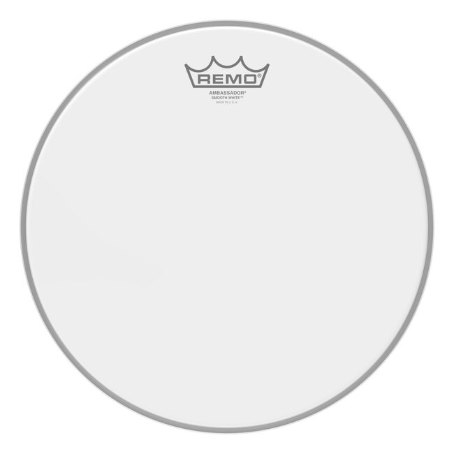 Remo - BA-0212-00- - Batter, Ambassador, Smooth White, 12" Diameter