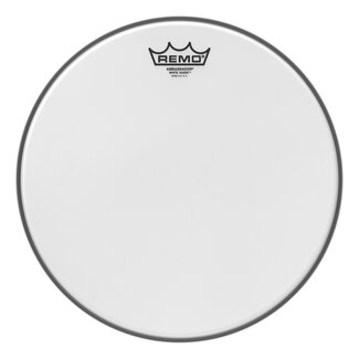 Remo Remo - BA-0813-WS- - Batter, Ambassador, White Suede, 13" Diameter