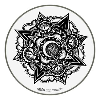 Remo Remo - PE-0014-AB-005 - Batter, Artbeat Artist Collection, 14'' Diameter, Skyndeep, Emperor Clear, 'Nocturnal Bloom', Artwork By Aric Improta