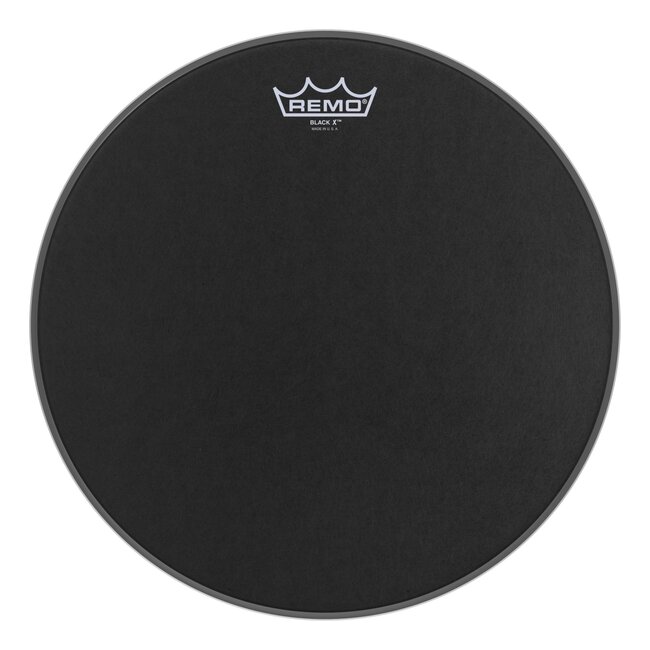 Remo - BX-0814-10- - Batter, Black X, 14" Diameter, Black Dot Bottom