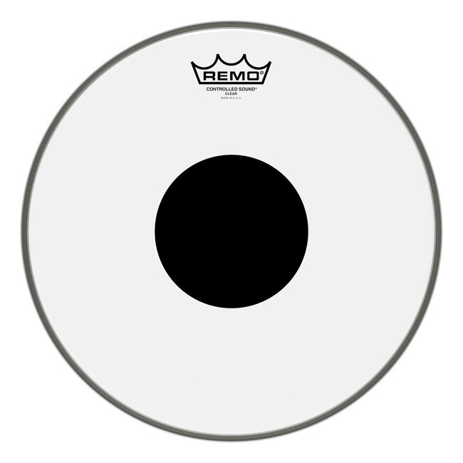 Remo - CS-0313-10- - Batter, Controlled Sound, Clear, 13" Diameter, Black Dot On Top