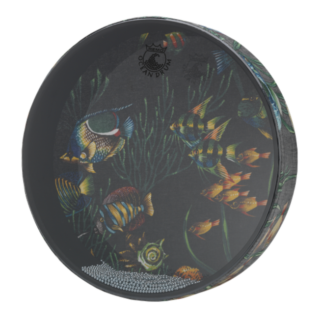 Remo - ET-0212-10- - Ocean Drum, 12" Diameter, 2 1/2" Depth, Fish Graphic