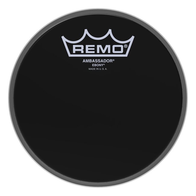 Remo - ES-0006-00- - **Special Order**, Batter, Ambassador, Ebony, 6" Diameter