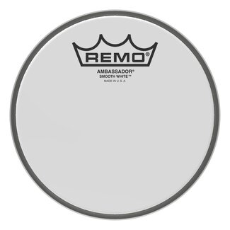 Remo Remo - BA-0206-00- - **Special Order**, Batter, Ambassador, Smooth White, 6" Diameter
