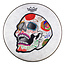 Remo - CS-0814-20-AB002 - **Special Order**, Batter, Artbeat Artist Collection, 14" Diameter, Skyndeep, Suede, Clear Dot On Bottom, Candy Skull, Artwork By Jose Pasillas