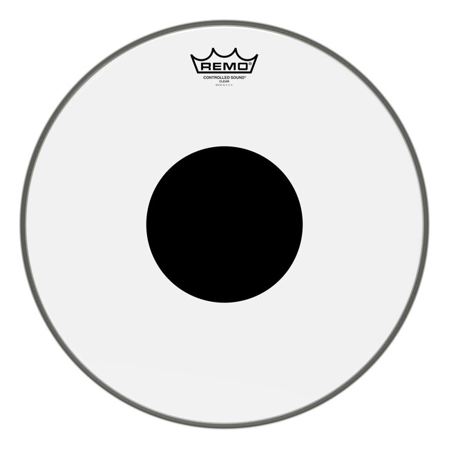 Remo - CS-0315-10- - **Special Order**, Batter, Controlled Sound, Clear, 15" Diameter, Black Dot On Top