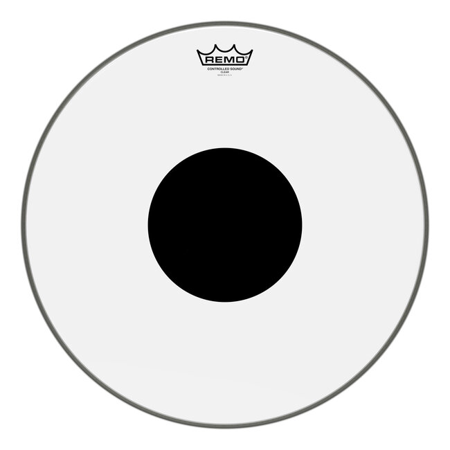 Remo - CS-0318-10- - **Special Order**, Batter, Controlled Sound, Clear, 18" Diameter, Black Dot On Top