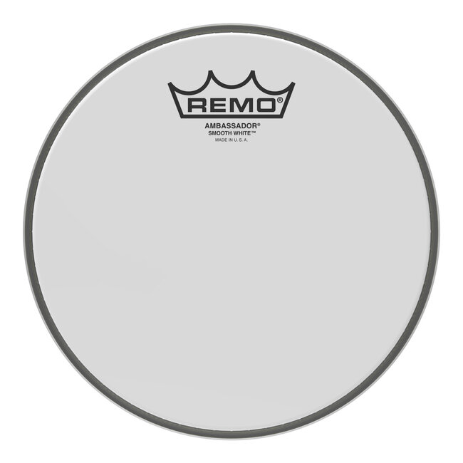 Remo - BA-0208-00- - Batter, Ambassador, Smooth White, 8" Diameter