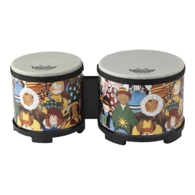 Remo - RH-5600-00- - **Remo Asia**, Rhythm Club, Bongos, 5"/6" Diameters, Rhythm Kids Graphics