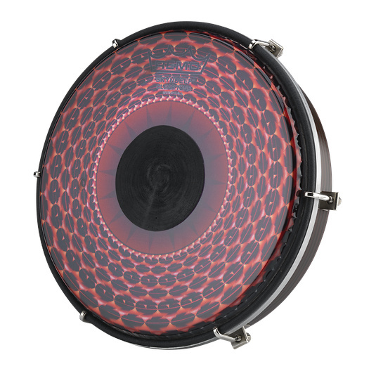 Remo Remo - HD-9210-83-SC020 - Tablatone Frame Drum, Tunable, Skyndeep  Clear Tone P3 Drumhead, 'Red Radial Flare' Graphic, Tablatone Dot, 10
