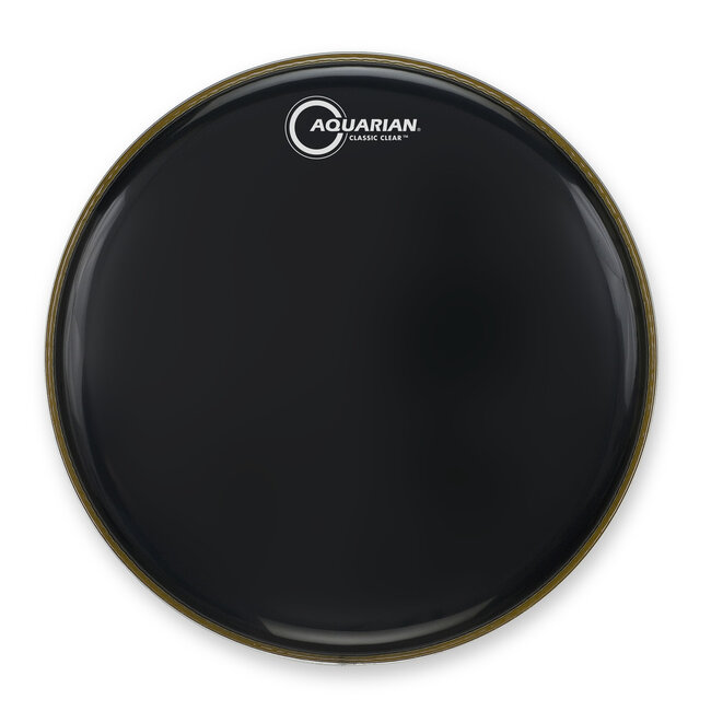 Aquarian - CC16BBK - 16" Classic Clear Bass Drum Gloss Black