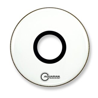 Aquarian Drumheads Aquarian - PTCC26WH - 26" Center Port Resonant Bass Drum White