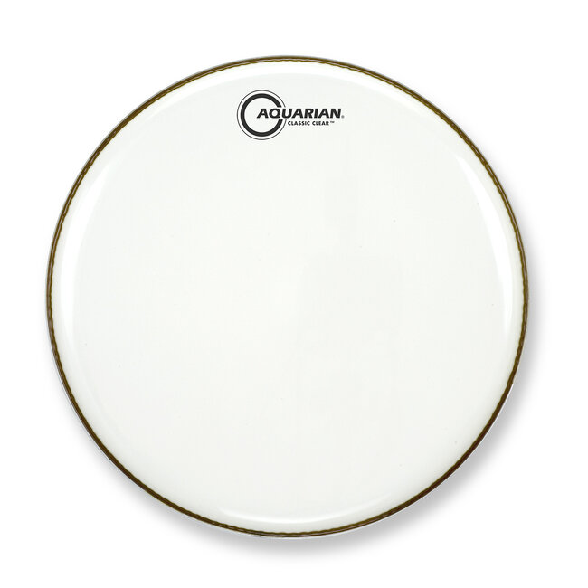 Aquarian - CC18BWH - 18" Classic Clear Bass Drum Gloss White