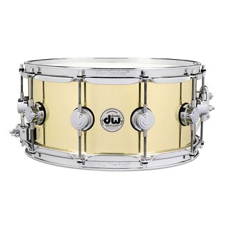 DW DW - DRVN6514SPC - Brass Snare Polished 6.5x14, Chrome Hardware