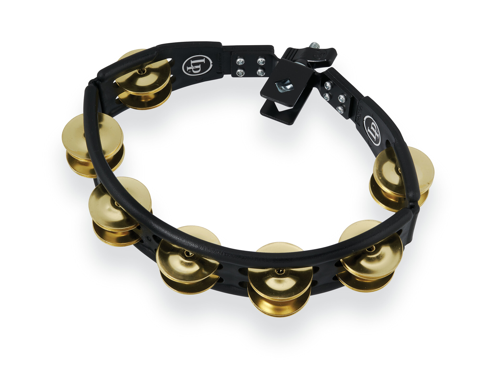 LP LP LP175 Cyclops Mounted Tambourine Brass Black Professional