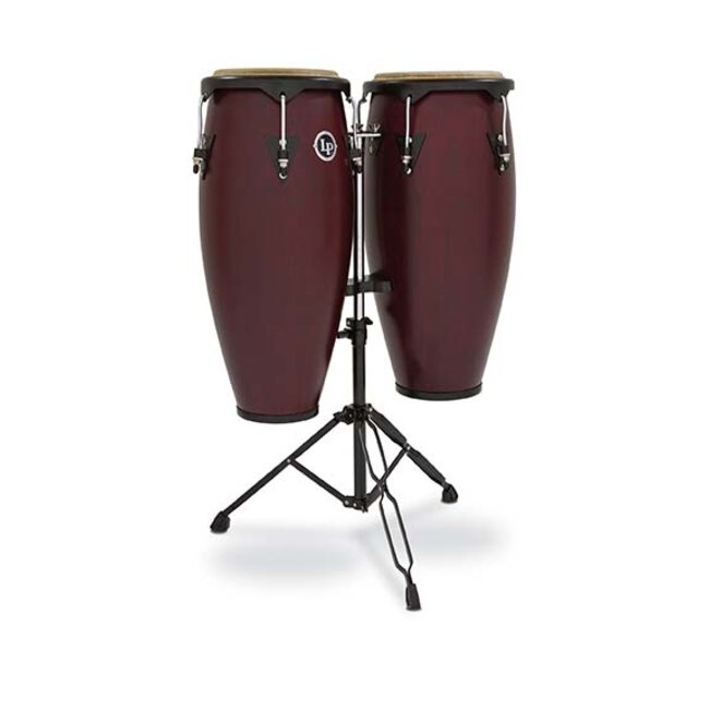 LP - LP646NY-DW - City 10/11 Set Oak Dark Walnut Black W/Double Stand