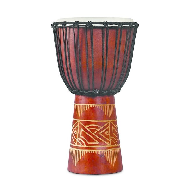 LP - LP713MR - World Beat Wood Art Medium Djembe, Red/Natural