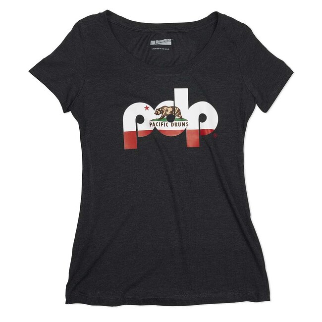 PDP - PR25PDPCALITEE-L - Black Cali Ladies Tri Blend Tee, Lar