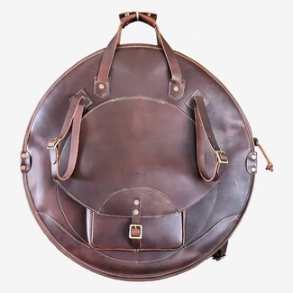 Tackle Tackle - BPCB-L22 - Leather Backpack Cymbal Case - Brown 22"