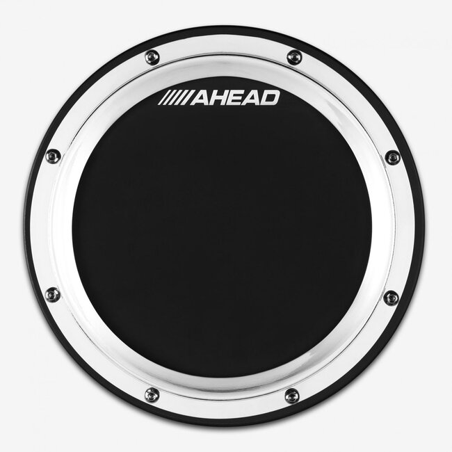 Ahead - AHSHP10CH - 10" S-Hoop Pad with Snare Sound Black Rubber/Chrome Hoop
