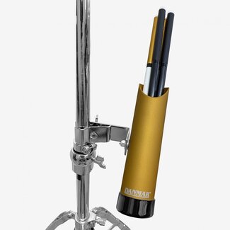 Danmar Percussion Danmar - 1027GA - Stick Holder - Clamps to any stand, holds 4 pairs - Gold - Pro Drum Logo