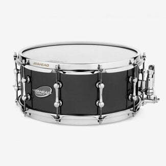 Ahead Ahead - AS614 - 6"x14" Snare Drum Black Chrome on Brass, (1mm Shell) w/Dunnett DR4 Throw-off, Fully Loaded = S-hoops, Tight Screws, Fat Cat Snares