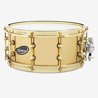 Ahead Ahead - AS614PBBB - 6"x14" Snare Drum Polished 3mm Cast Bell  Brass, Brass Hardware w/ Trick Throw-off