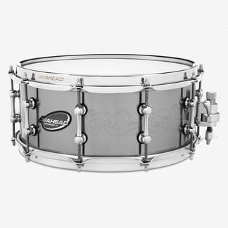 Ahead Ahead - AS614TI - 6"x14" Snare Drum Titantium 1mm Shell ENGRAVED, w/Trick Throw-off, Fully Loaded = S-hoops, Tight Screws, Fat Cat Snares