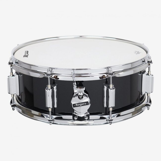 Rogers - 24PB - Powertone 5x14 Wood Shell Snare Drum, Beavertail Lug (Piano Black)