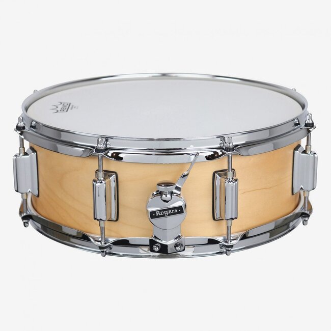 Rogers - 24SN - Powertone 5x14 Wood Shell Snare Drum, Beavertail Lug (Satin Natural)