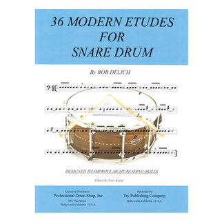 TRY Publishing 36 Modern Etudes For Snare Drum - by Bob Delich - TRY1024