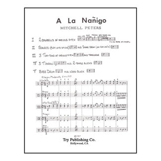 TRY Publishing A La Nanigo - by Mitchell Peters - TRY1102