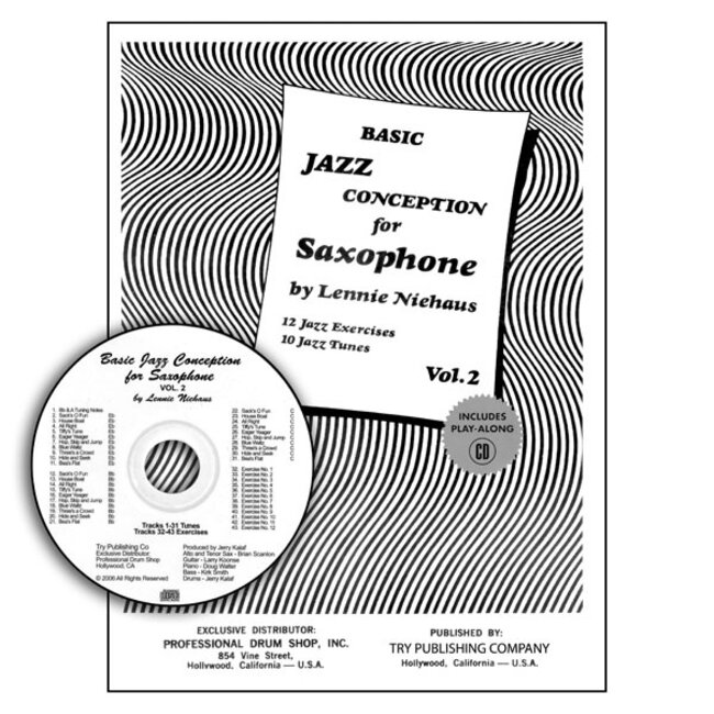 Basic Jazz Conception For Saxophone Volume 2 w/cd - by Lennie Niehaus - TRY1058