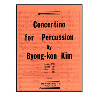 TRY Publishing Concerto For Percussion - by Dr Byong-Kon Kim - TRY1047