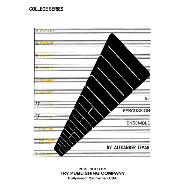 Crescendo for Percussion Ensemble (score and parts) - by Alexander Lepak - TRY1156
