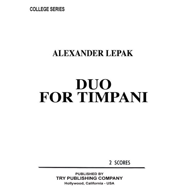 Duo for Timpani - by Alexander Lepak - TRY1151