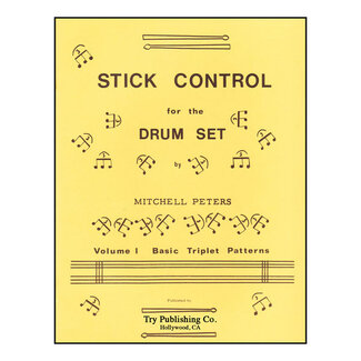 TRY Publishing Stick Control For The Drum Set Volume 1, Basic Triplet Patterns - by Mitchell Peters - TRY1072