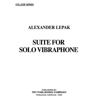 TRY Publishing Suite for Solo Vibraphone - by Alexander Lepak - TRY1152