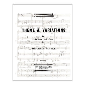 TRY Publishing Theme And Variations For Marimba and Piano - by Mitchell Peters - TRY1083