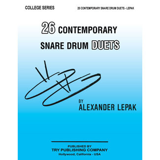 TRY Publishing Twenty Six Contemporary Snare Drum Duets - by Alexander Lepak - TRY1148