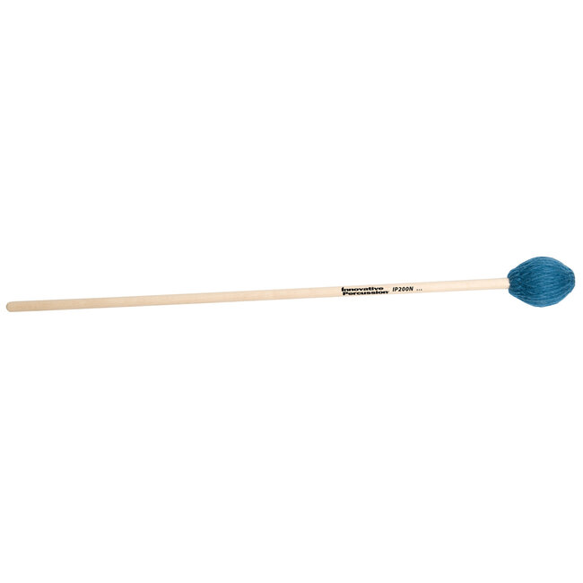 Innovative Percussion - IP200N - Medium Soft Marimba Mallets - Teal Yarn - Natural Birch