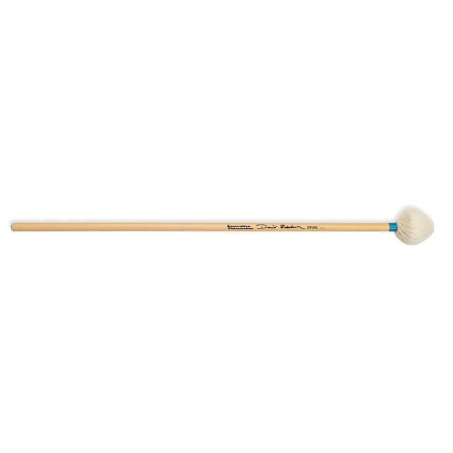 Innovative Percussion - DF30L - David Friedman /  Light Vibraphone Mallets - Ivory Yarn/Light Blue Tape - Rattan