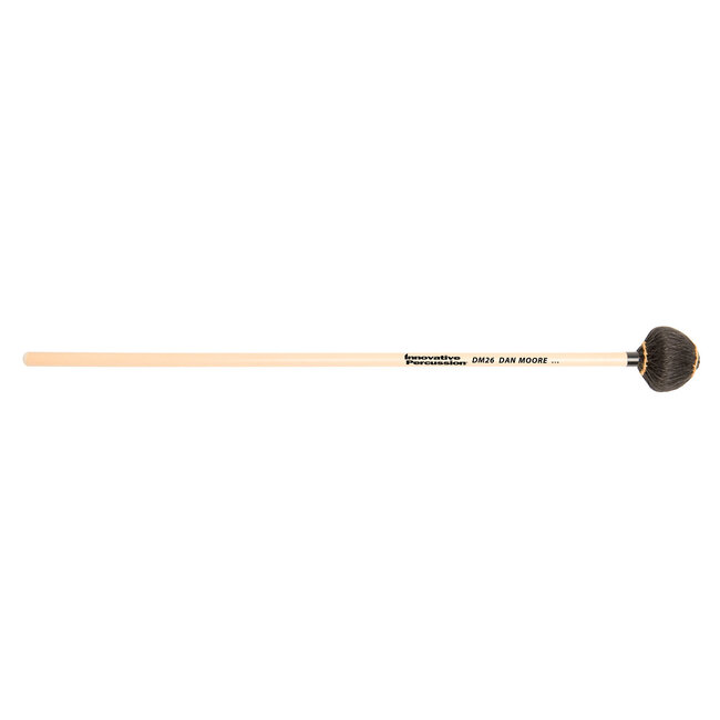 Innovative Percussion - DM26 - Dan Moore / Medium Hard Vibraphone / Marimba Mallets - Black Cord - Rattan