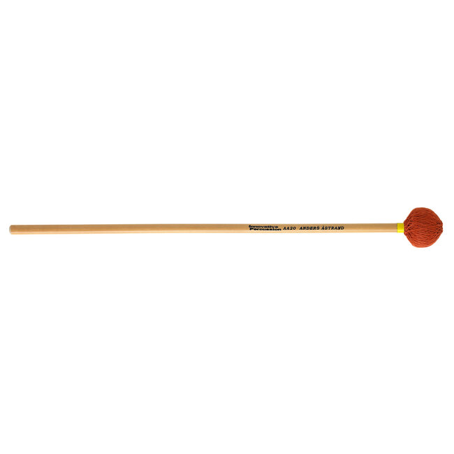Innovative Percussion - AA20 - Medium Soft Vibraphone / Marimba Mallets - Orange Cord - Rattan
