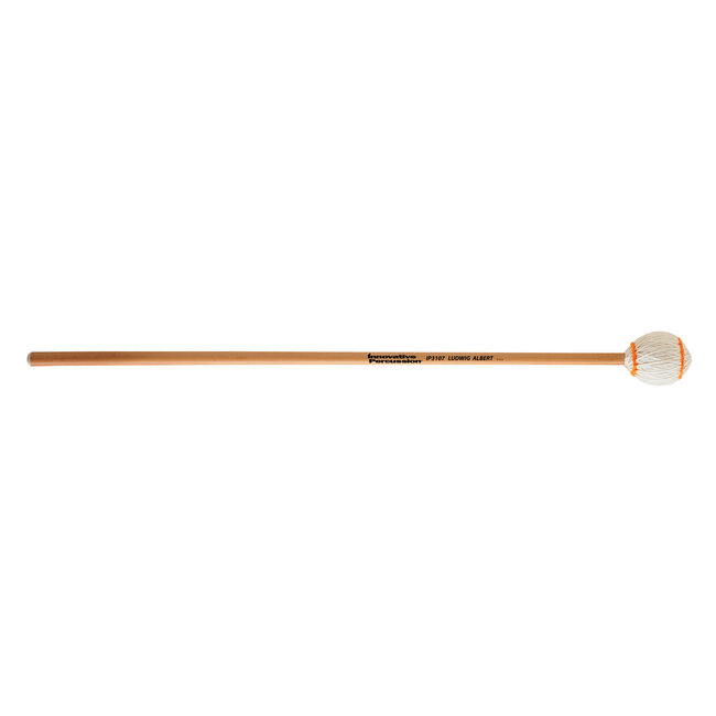 Innovative Percussion - IP3107 - Hard Marimba Mallets - Off-White Yarn - Rattan