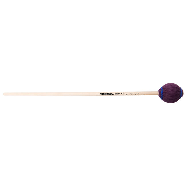 Innovative Percussion - CGL2Y - Rich Articulate Bass Marimba Mallets - Dark Purple Yarn - Birch