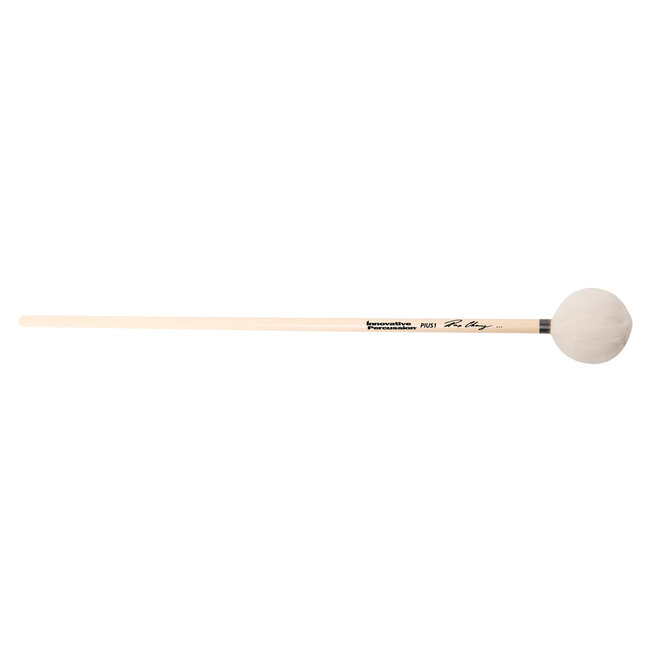 Innovative Percussion - PIUS1 - Soft Bass Marimba Mallets - White Yarn - Rattan