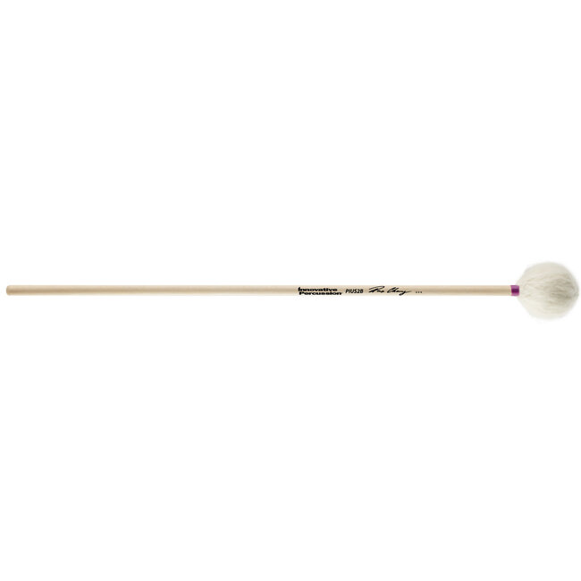 Innovative Percussion - PIUS2B - Medium Soft Bass Marimba Mallets - White Yarn - Birch