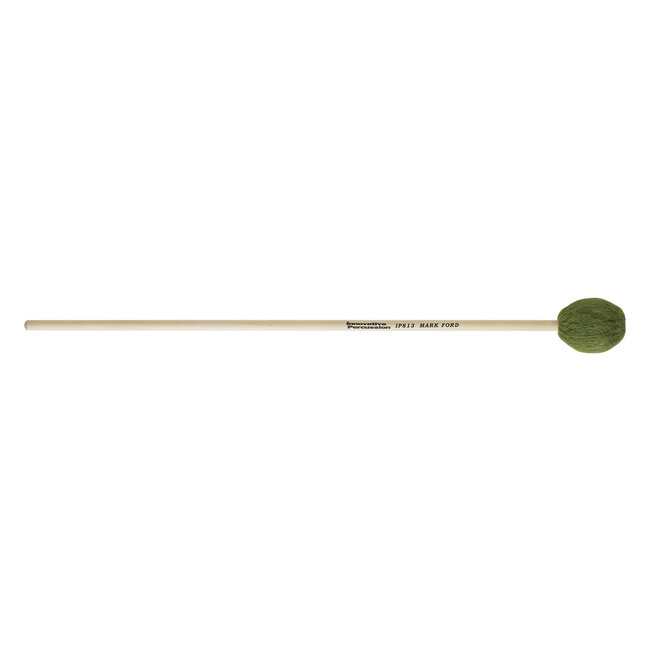 Innovative Percussion - IP813 - Strong Legato Medium Hard Marimba Mallets - Green Yarn - Birch